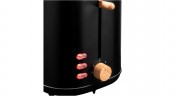 Bestron Bestron Toaster ATO850BW schwarz/holz, 800 Watt, fur 2 Scheiben Toast  schwarz/holz Тостер Bestron ATO850BW черный/дерево, 800 Вт, на 2 ломтика тостов