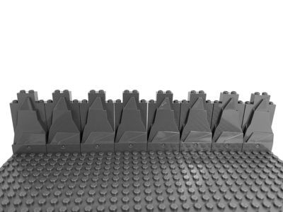 LEGO LEGO Felsen Dunkelgrau 2x4x6 Berg - Rock Panel 47847 - 20x LEGO Rock Dark Grey 2x4x6 Mountain — каменная панель 47847 — 20x