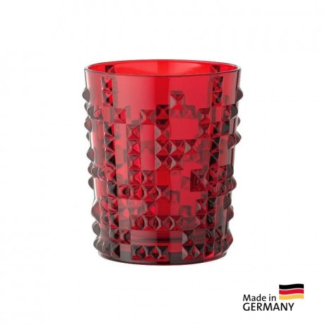 Nachtmann Punk Becher Glas Rubin, Нахтман Панк бокал для виски, рубиново-красный, 348 мл, 1 шт