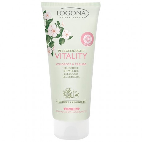 Logona (Логона) Pflegedusche Wildrose & Traube Duschgel Гель для душа Duschgel Гель для душа/-creme, 200 мл