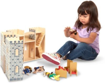 Melissa  Doug Zusammenklappbares und tragbares Holzschloss Складной и переносной деревянный замок