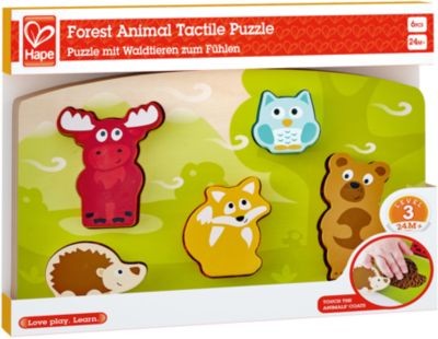 HAPE Puzzle Waldtiere zum Fuhlen Головоломки лесных животных