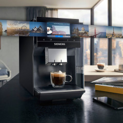 SIEMENS SIEMENS Kaffeevollautomat EQ700 classic TP707D06, Full-Touch-Display, bis 15 Profile speicherbar, Milchsystem-Reinigung  Полностью автоматическая кофемашина SIEMENS EQ700 classic TP707D06, полностью сенсорный дисплей, возможность сохранения до 15 
