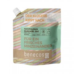 benecos Minze Duschgel 2in1 Haut+Haar Refill  Мята гель для душа 2в1 кожа+волосы наполнитель