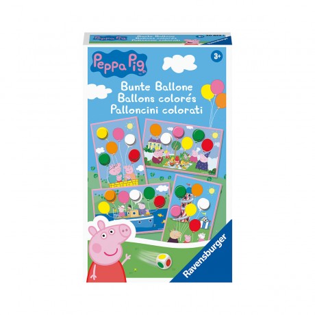 Ravensburger Ravensburger Mitbringspiel – 20853 – Peppa Pig Bunte Ballone – Lustiges Farbwurfelspiel fur Kinder ab 3 Jahren Ravensburger Bring Along Game