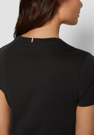Tommy Hilfiger HERITAGE CREW NECK TEE Basic T-shirt black ФУТБОЛКА HERITAGE CREW NECK Базовая футболка черный