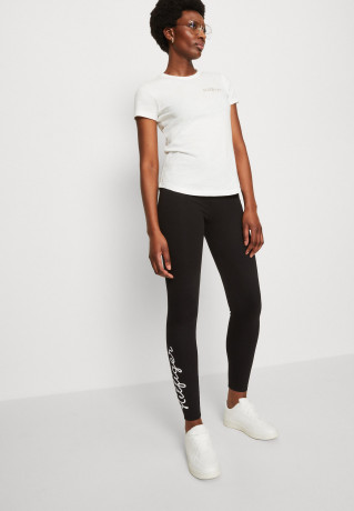 Tommy Hilfiger SLIM ROPE  Leggings Trousers black SLIM ROPE Леггинсы Брюки черный
