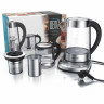 Arendo Arendo Wasserkocher, 1,7 l, 2400 W, Edelstahl mit Teeaufsatz, Teekocher, Temperatureinstellung 70 100° C  Чайник Arendo, 1,7 л, 2400 Вт, нержавеющая сталь с насадкой для чая, заварник, регулировка температуры 70 100°С