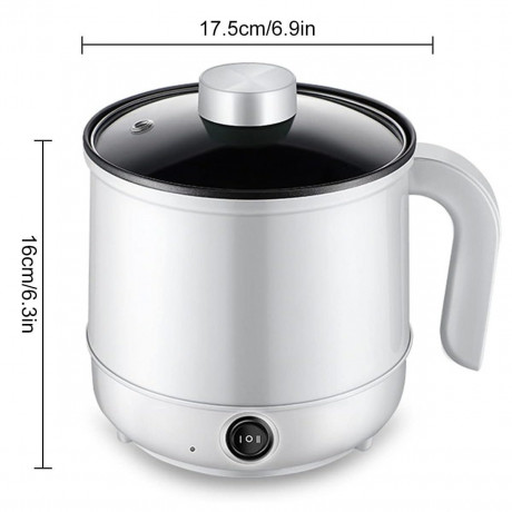 Yoyaxi Yoyaxi Reiskocher 1,7 Liter tragbare elektrische Antihaft-Pfanne, Multifunktionaler Topf, doppelte Steuerung fur das Kochen Grun Рисоварка Yoyaxi, портативная электрическая сковорода с антипригарным покрытием, 1,7 литра, многофункциональная кастрюл