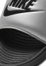 Nike Sportswear VICTORI ONE SLIDE Pantolette flach black/metallic silver/black VICTORI ONE SLIDE Мюли на плоской подошве черный/серебристый металлик/черный