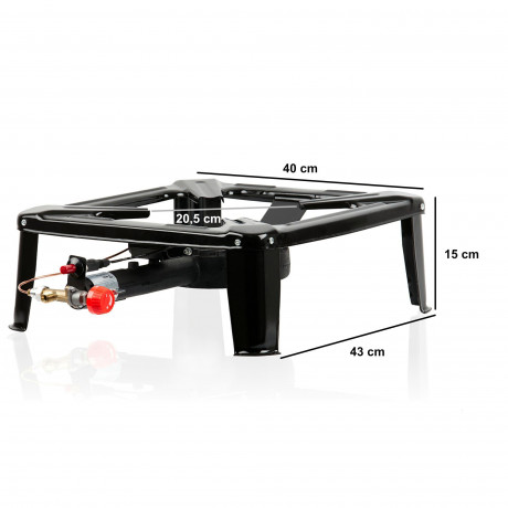 BBQ-Toro BBQ-Toro Gaskocher Gusseisen Gaskocher, Piezo-Zunder, 1-Ring-Gasbrenner 40 x 4 x15cm  Газовая плита BBQ-Toro Чугунная газовая плита, пьезо-трут, газовая горелка с 1 конфоркой 40 х 4 х 15см