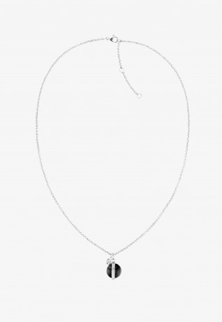 Tommy Hilfiger SS ONYX  Necklace silver-coloured/black СС ОНИКС Ожерелье серебристый/черный