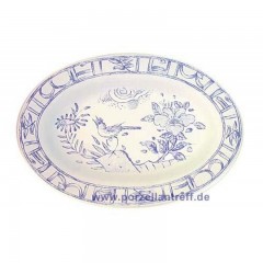 Gien Fayencerie Gien 'Oiseau Bleu monochrome' Beilage 23,3 x 16,2 cm Вставка Gien "Oiseau Bleu монохромный" 23,3 x 16,2 см