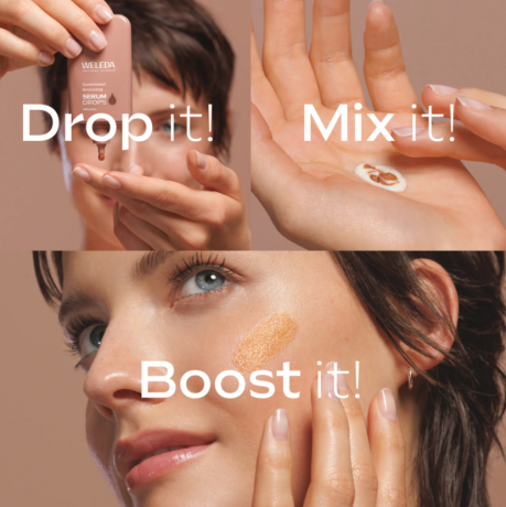 WELEDA Sunkissed Bronzing Serum Drops Сыворотка-бронзер придает коже естественный загар без отдушек с экстрактом юдзу и алоэ вера, 30мл
