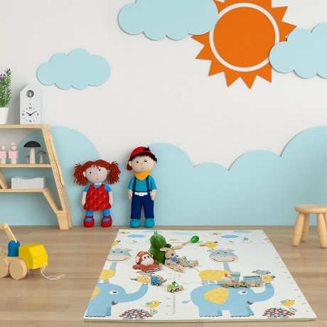 relaxdays Puzzlematte Duo: Eule \/ Elefanten Коврик-пазл дуэт: сова/слоны