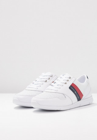 Tommy Hilfiger LIGHTWEIGHT LEATHER SNEAKER Trainers red/white/blue  ЛЕГКИЕ КОЖАНЫЕ КРОССОВКИ Кроссовки красный/белый/синий
