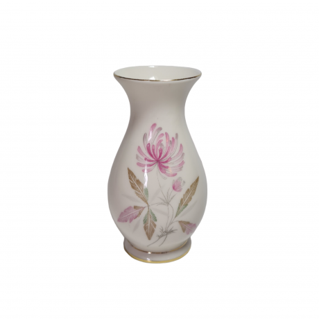 Ваза винтажная с нежными цветами Bavaria, фарфор, 13 x 7 см, Германия, 1980г.