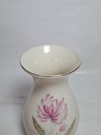 Ваза винтажная с нежными цветами Bavaria, фарфор, 13 x 7 см, Германия, 1980г.