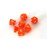 dice4friends 7-tlg. RPG Wurfelset Pearl: Orange\/White 7 шт. RPG Dice Set Жемчуг: Оранжевый/Белый