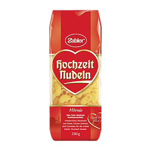 Zabler Hochzeit Nudeln Hörnle ребристый 250г