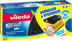 Vileda губка  Glitzi plus zur gründlichen Средство для купания с Antibac-Effekt, 3 шт