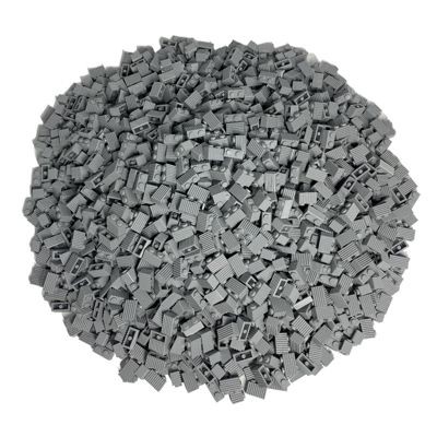 LEGO LEGO 1x2 Riffelsteine Hellgrau - 250 Stueck - Light bluish grey 2877 LEGO 1x2 Гофрированные камни светло-серого цвета - 250 штук - Светло-голубовато-серый 2877