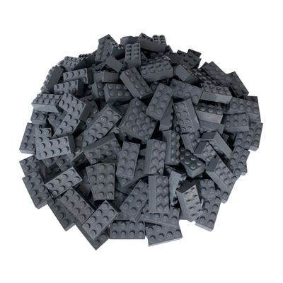 LEGO LEGO 2x4 Steine Dunkelgrau - 100 Stuck - Dark bluish grey bricks 3001 LEGO 2x4 Bricks Dark Grey - 100 штук - Темно-голубовато-серые кирпичи 3001