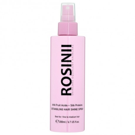 Rosinii AHA Fruit Acids + Silk Proteins Detangling Hair Shine Spray  AHA Fruit Acids + Silk Proteins Распутывающий спрей для блеска волос