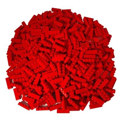 LEGO LEGO 1x4 Steine Rot - 1000 Stuck - Red bricks 3010 LEGO 1x4 кирпичи красные - 1000 штук - Красные кирпичи 3010