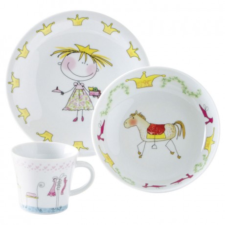 Kahla Kahla Kids Kinderset Marchenprinzessin 3-tlg. Детский комплект Kahla Kids сказочная принцесса из 3-х предметов.