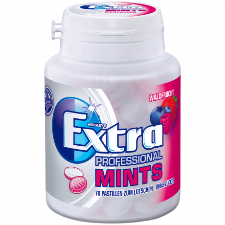 Wrigley's Extra Professional Mints Waldfrucht Жевательная резинка с мятой и лесными травами без сахара 70 шт.