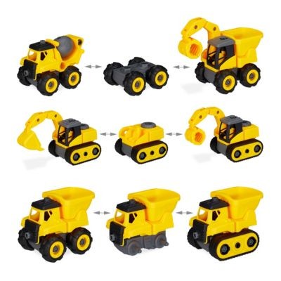 relaxdays Baustellenfahrzeuge Kinder Детская строительная техника