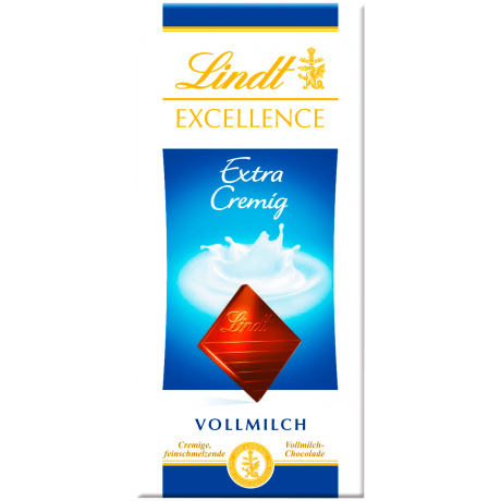 Lindt Excellence Extra cremig Vollmilch Молочный шоколад 100г