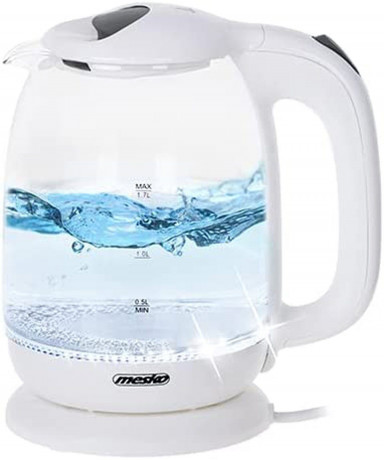Mesko Mesko Wasserkocher MS 1302w Glas-Wasserkocher, weiss, 2200 W  Чайник Mesko MS 1302w стеклянный чайник, белый, 2200 Вт