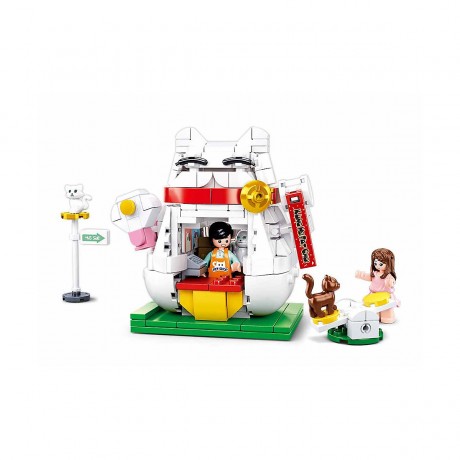 Sluban Klemmbausteine Katzenbedarf Gluckskatze (323 Teile) Кошка поставляет счастливого кота (323 штуки)