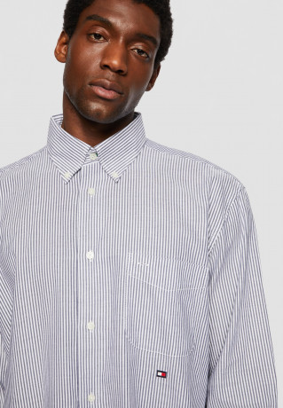 Tommy Hilfiger TOMMY HILFIGER X SHAWN MENDES ITHACA STP ARCHIVE SHIRT UNISEX Shirt blue coast/optic white TOMMY HILFIGER X SHAWN MENDES ITHACA STP ARCHIVE РУБАШКА УНИСЕКС Рубашка синий берег/оптический белый