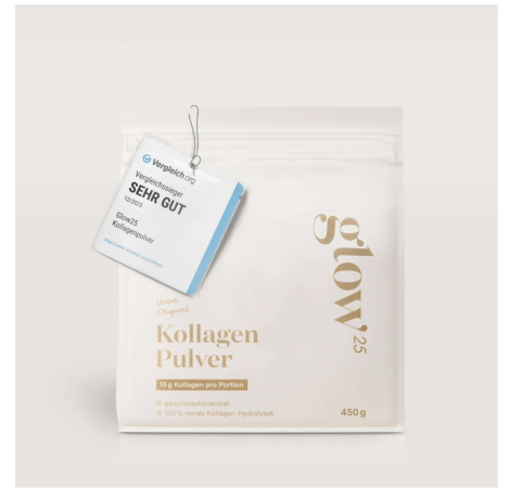 Glow Kollagen Pulver 450g, Коллаген, Германия, 450 г, 100% биоактивный гидролизат коллагена