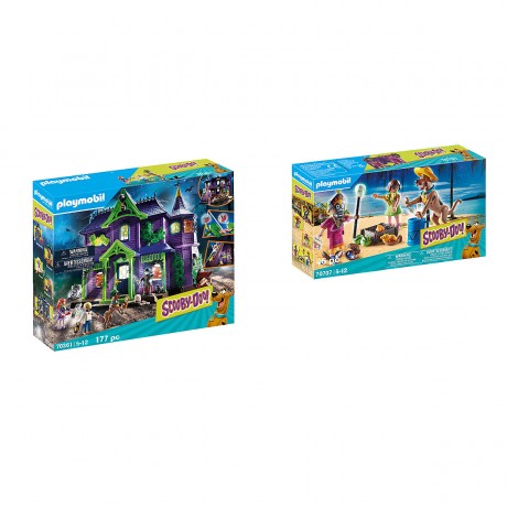 PLAYMOBIL 2er Set: 70361 SCOOBY-DOO! Abenteuer im Geisterhaus + 70707 SCOOBY-DOO! Abenteuer mit Witch Doctor Набор из 2 предметов: 70361 СКУБИ-ДУ! Приключения в доме с привидениями + 70707 СКУБИ-ДУ! Приключения с знахарем