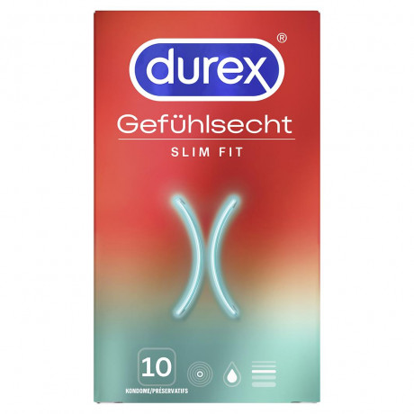 Durex Gefuhlsecht Slim Fit Kondome Презервативы Feeling Slim Fit