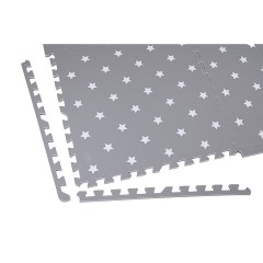 KNORR Toys Spielmatte\/Puzzlematte grau Sterne ca. 178 x 120 cm Коврик для игр/коврик для пазлов серые звезды примерно 178 x 120 см