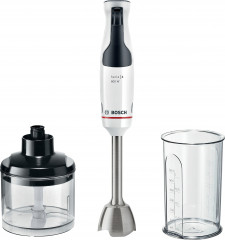 BOSCH BOSCH Stabmixer MSM4W220 ErgoMaster Serie 4, 600 W, Keramik-Kupplung, Edelstahl-Mixfuss, Zerkleinerer  Ручной блендер BOSCH MSM4W220 ErgoMaster Series 4, 600 Вт, керамическая муфта, ножка для смешивания из нержавеющей стали, измельчитель