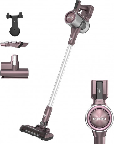 Eureka! Eureka! Akku-Hand-und Stielstaubsauger Ideal fur Hartboden, Teppiche, Tierhaare, 450,00 W, beutellos, 450W Tierstaubsauger: Stark, 60 Min Laufzeit, Touchscreen – Haare  Эврика! Беспроводной ручной пылесос, идеально подходит для твердых полов, ковр