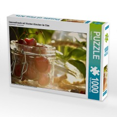 CALVENDO Puzzle CALVENDO Puzzle Gaumenfreude mit frischen Kirschen im Glas Пазл CALVENDO Puzzle Наслаждение вкусом со свежей вишней в стакане