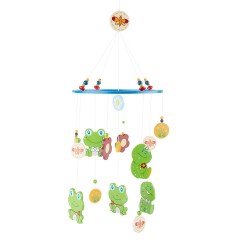 bieco 3D Mobile Froggy Frosch aus robustem Holz fur Wickeltisch Kinderbett Wiege 20 cm Mobiles 3D Mobile Froggy из прочного дерева для пеленального столика-люльки 20 см