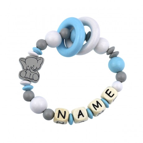 elefantasie Greifling Kleiner Elefant personalisiert mit Namen Игрушка для захвата слоненка