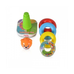 MONI Stapelturm 35785 Bar und Ringe Stapelspielzeug Stacking Tower 35785 Штанга и кольца Игрушка для штабелирования