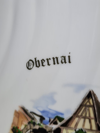 Кувшин винтажный Sarreguemines / Anne Ehret Ranrupt "Obernai", фарфор, Франция, 1967 год.