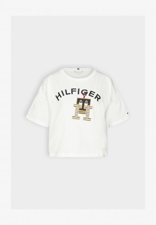 Tommy Hilfiger TEE Print T-shirt ecru TEE Футболка с принтом экрю