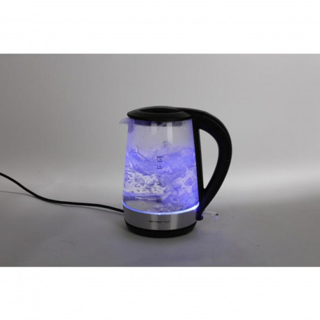 Emerio Emerio Wasserkocher Glas Wasserkocher 1,7L LED Beleuchtung Kabellos Erwarmen Tee Kettle Ku Чайник Emerio Стеклянный чайник 1,7 л со светодиодной подсветкой Беспроводной чайник с подогревом Ku