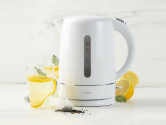 Domo Wasserkocher, 1.7 l, 2200 W, ohne Kabel elektrischer Teekocher Heisswasserbereiter schnell  leise, Uberhitzungs-  Trockengehschutz, rutschfeste Fusse sicher im Gebrauch  Чайник Domo, 1,7 л, 2200 Вт, без кабеля, электрочайник, чайник для горячей воды,
